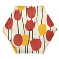 thumbnail image 6 of Red Yellow Tulips All Weather Umbrella Triple Folding Parasol 6 Ribs UV Protection Portable, 6 of 8