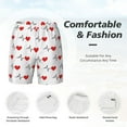 thumbnail image 4 of Kdxio Heartbeat Symbol Print Men'S Swim Trunks With Compression Liner 7 Inch Inseam Quick Dry Swim Shorts, 4 of 7