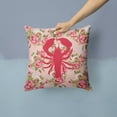thumbnail image 2 of Carolines Treasures Lobster Shabby Chic Pink Roses Fabric Decorative Pillow 14Hx14W multicolor, 2 of 4