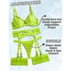 thumbnail image 4 of Sexy Lingerie Set For Women 4 Piece Bra And Panty Set With Garter Belt Strappy Lingerie Set With Thigh CuffsL, 4 of 5