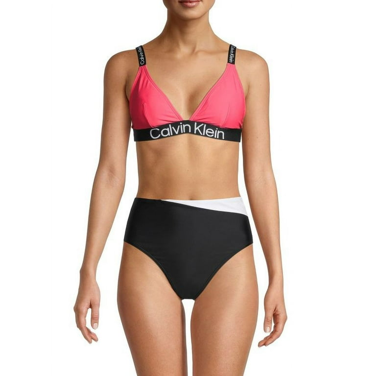 Calvin klein pink bikini deals top