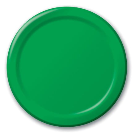 Party Central Disposable Paper Party Banquet Dinner Plates - 10" - Emerald Green - Club Pack of 240