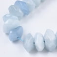 thumbnail image 3 of Natural Aquamarine Beads Strands Nuggets Faceted 9.5~11x6~7mm Hole: 1.2mm about 30~32pcs/strand 7.48 inch(19cm), 3 of 3