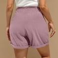 thumbnail image 5 of BiZtdJrK Womens Solid Boxer Shorts Drawstring Elastic Waisted Short Trousers Comfy Outdoor Jogger Hiking Shorts with Pockets sales today clearance prime only Pink M, 5 of 8