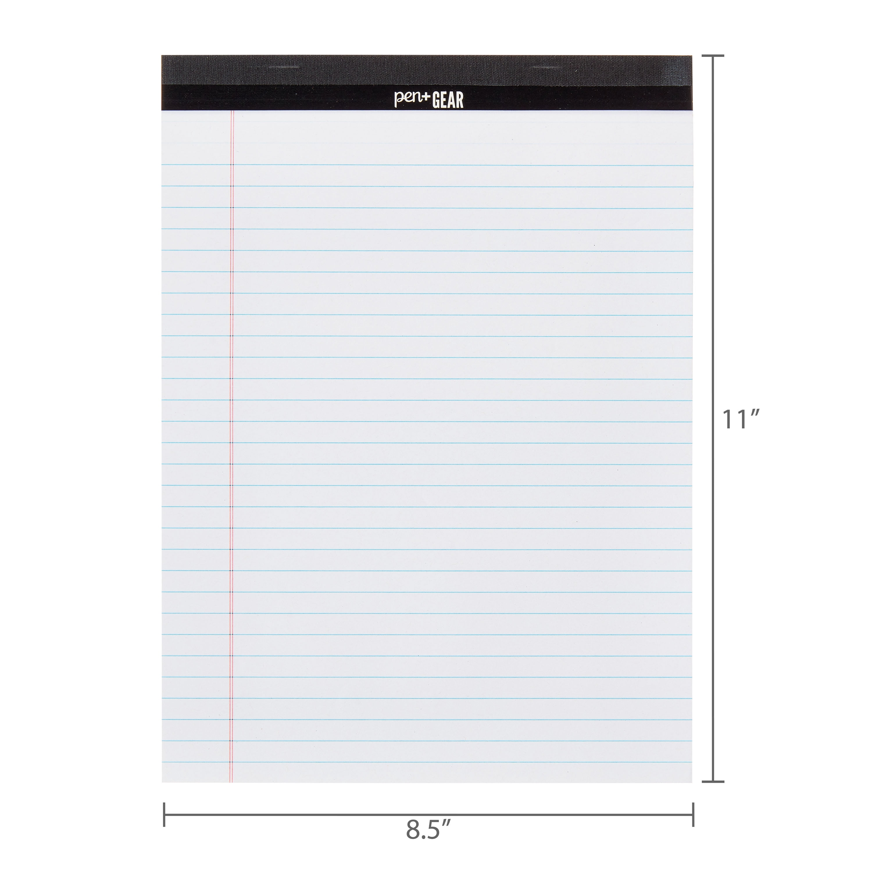 (5 pack) Pen+Gear Wide Ruled Legal Pad, Perforated, 8.5 x 11.75 Inches, 50 Sheets, 3-Pack
