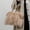 Khaki, variant on uublik Fuzzy Tote Bag for Women Large Capacity Cute Tote Bags Fall And Winter Crossbody Shoulder Handbag for Work Travel Gym, Brown