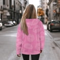 thumbnail image 3 of COEQINE Oversized Women's Hoodies Tops Soft Cozy Casual Wear Fashion Long Sleeves Y2K Loose Pullover Sweatshirts Pink Lip Print Printing Lightweight Fall Winter Outfits Clothes, M, 3 of 7