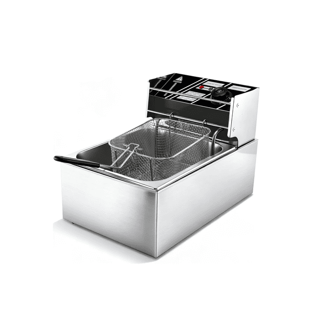 Freidora Acero Inoxidable 6 Lt Industrial 1700w Freidoras Xtellar Plateado 50hz