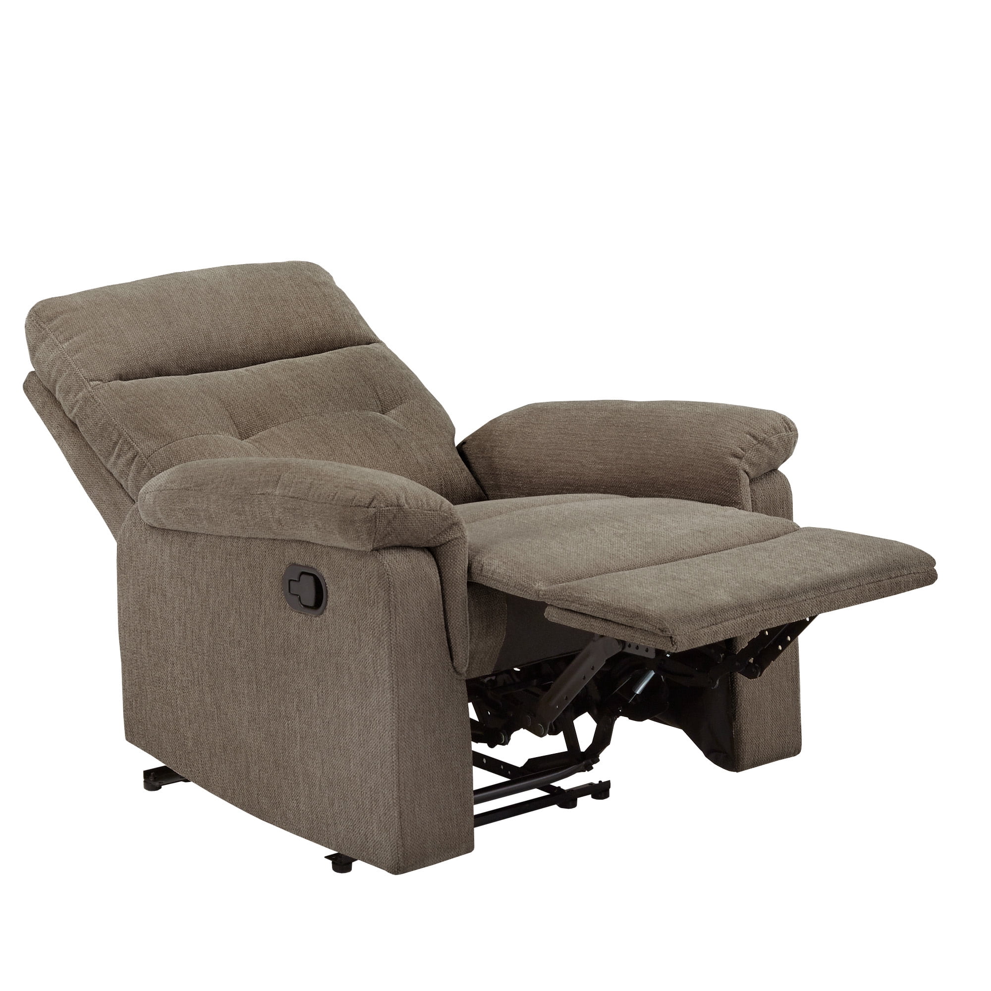 Weston Home Boerne Chenille Fabric Manual Recliner, Dark Gray