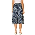 thumbnail image 3 of Allegra K Women's A-Line Floral Print Casual Midi Skirts, 3 of 6