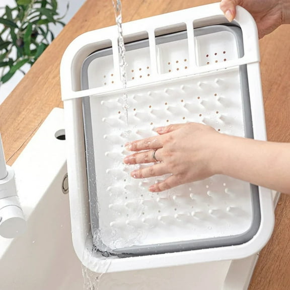 Collapsible Dish Drainer Drainer Rack Dinnerware Organizer Plastic Sink Drying Rack Caravan Camper Van Camping Tent Accessories