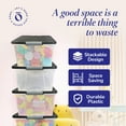 thumbnail image 5 of Open Box 15 Qt Stackable Plastic Storage Container w/Snaplock Lid, Gray(4 Pack), 5 of 10