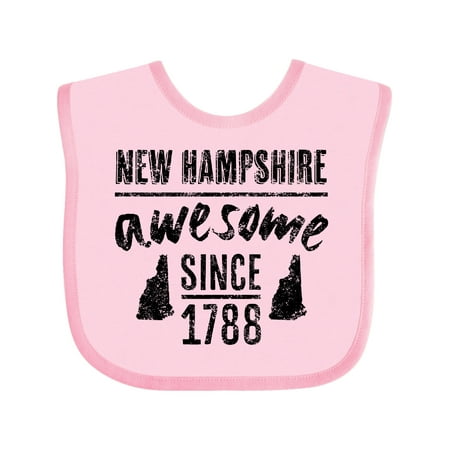 

Inktastic New Hampshire Awesome Since 1788 Boys or Girls Baby Bib