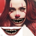thumbnail image 4 of Pegatina de cara de Boca Grande de terror de Halloween, pegatinas de tatuaje, divertido maquillaje, fiesta, fantasma, Festival, vestidor, decoración de halloween, 4 of 4