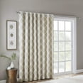 thumbnail image 2 of Sun Smart Blakesly Printed Ikat Blackout Patio Curtain - 100x84" - Taupe, 2 of 5