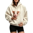 thumbnail image 2 of Leopard Print Pet Pouch Hoodie for Women Long Sleeve Oversized Hooded Sweatshirt for Small Pets Dog Cat Carrier Hoodie, 2 of 9