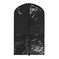 thumbnail image 1 of Funda protectora transparente de PVC para uniformes de baile y vestidos de animadoras, con 3 bolsillos con cremallera. Negro, 1 of 8