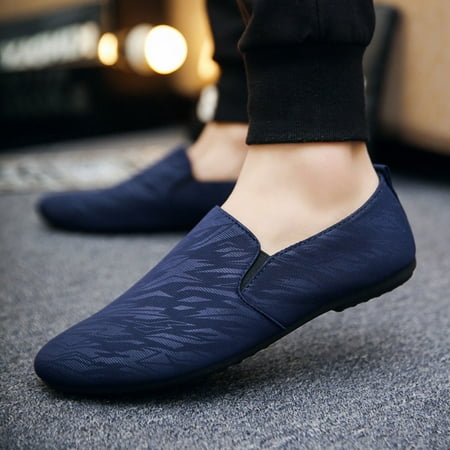 

YTJX Fashion Men s Summer Retro Lazy Shoes Casual Peas Shoes England Casual Shoes