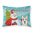thumbnail image 1 of ""Caroline'S Treasures Bb1873Pillowcase Funda De Almohada Estándar De Tela De Muñeco De Nieve Con Sable Corgi, Grande, Multicolor"", 1 of 1