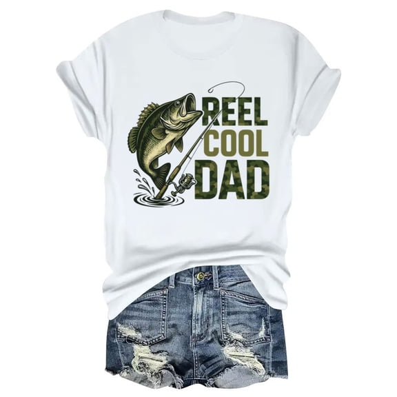 Reel Cool Dad T-Shirt – Bold Bass Fishing Design – Perfect for Outdoorsy Dads – Great Father’s Day Gift