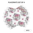 thumbnail image 2 of Placemats Set Of 4 / 6, Artistic Cute Poodle Dog Pink_A Placemats For Dining Table Indoor/Outdoors Heat Resistant Washable Placemats 18" X 12", 2 of 8
