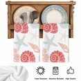 thumbnail image 5 of Red Orange Coastal Kitchen Towels Set of 3, Starfish Shell Coral Summer Beach Ocean Absorbent Dish Towels for Kitchen, Microfiber Hand Towel, Quick Drying Tea Towel for Cleaning Decorative Dishcloths, 5 of 7