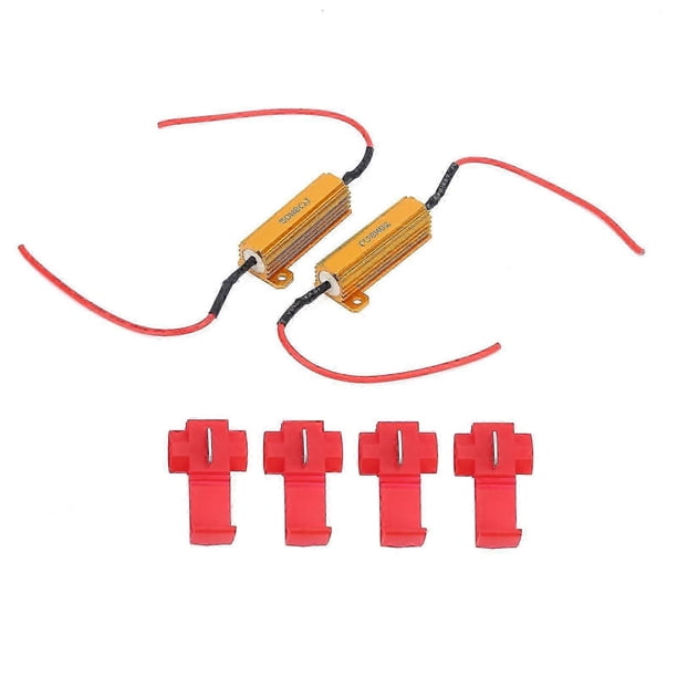 2 decodificadores LED de 50 W con 8 resistencias de carga, canceladores de errores Canbus para faros delanteros, luces antiniebla y luces diurnas (DRL).