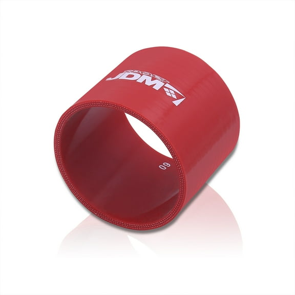 JDM Sport Universal for Forced Induction Cars 2" Inch Straight Silicone Coupler Hose Tube (Red) - Turbo Intercooler Pipe Piping Intake Upgrade