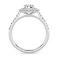thumbnail image 3 of IGI Certified Double Halo Engagement Rings For Women, 0.80 Carat (ctw) Round Lab Grown Diamond Promise Ring For Her In 18k Solid White Gold | F-G, VS-SI Quality Ring Size-9.5, 3 of 4