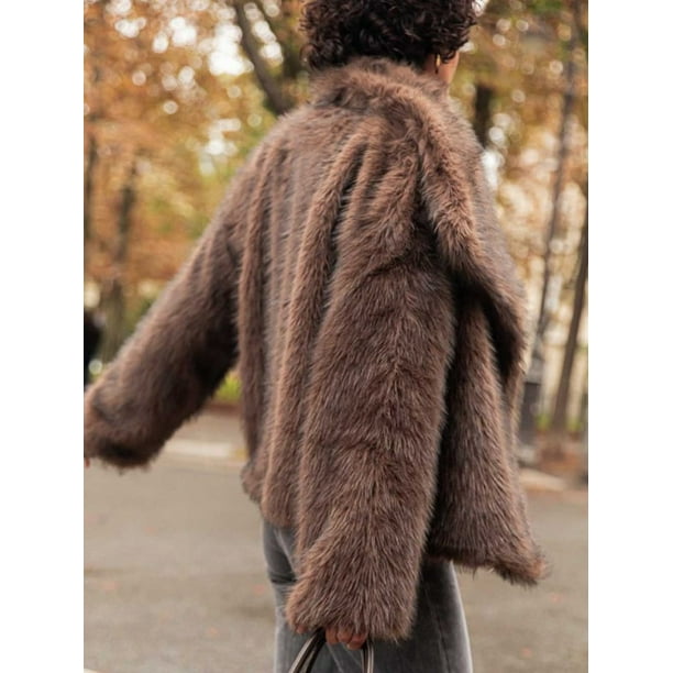 Cape Cuero Sintético Poncho Mujer FOLOBE Piel Sintética - Chal