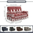 thumbnail image 2 of Xixirimido Recliner Loveseat Slipcover, 6 Pieces Stretch Sofa Covers for 2 Seat Reclining Couch, Soft Washable Furniture Protector with Pockets, Christmas Theme Red, 2 of 8
