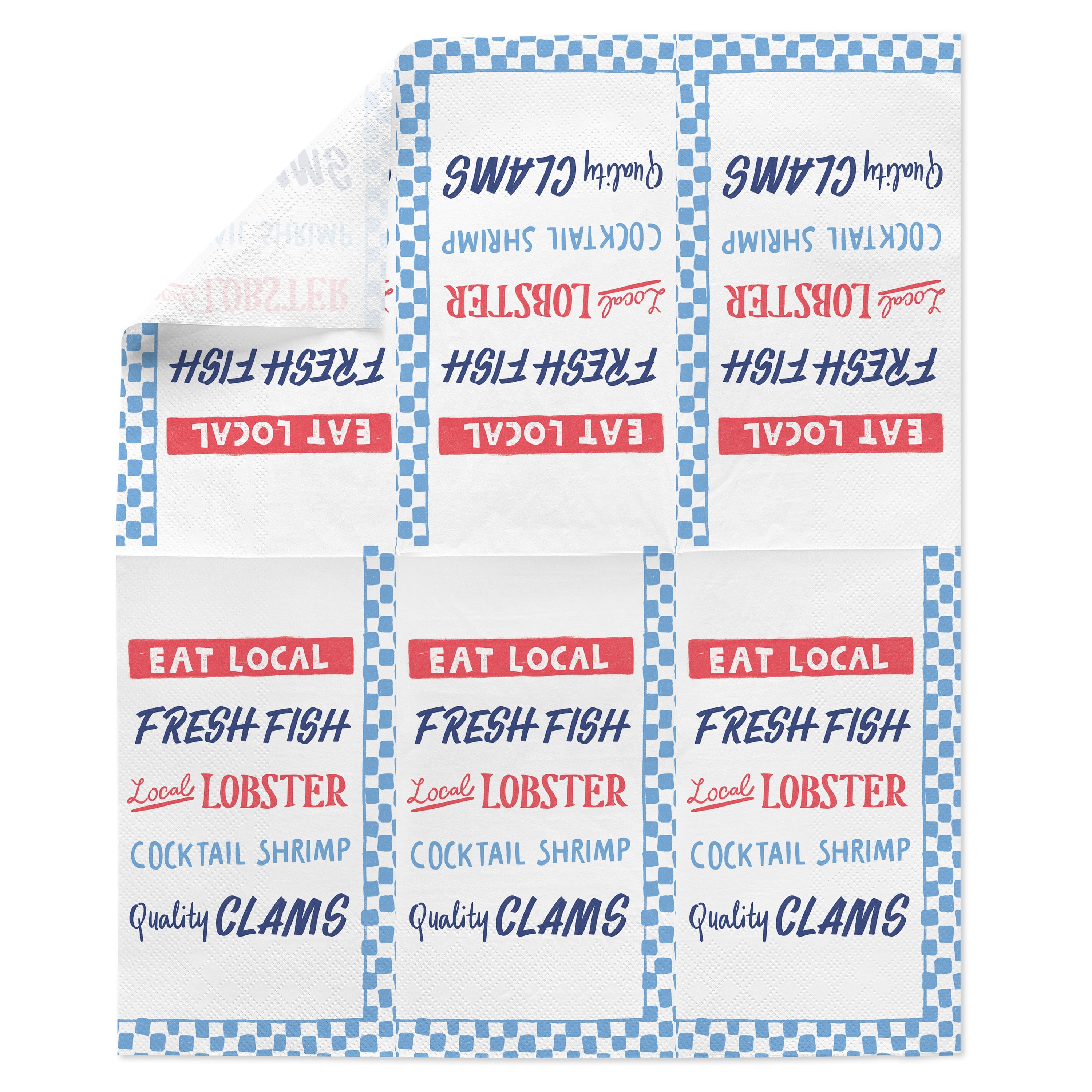 Bright Tides Multicolor Eat Local Disposable Paper Guest Towels, 4.4" x 7.9", by Way To Celebrate