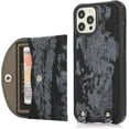 thumbnail image 3 of mueisuert Étui Portefeuille Compatible avec iPhone X/XS, Étui de Téléphone Flip en Cuir Mignon de Paquet de Carte de Mode avec Bandoulière Fente pour Carte de Crédit Stand Boîtier de Protection Antichoc (Noir, iPhone X/XS), 3 of 7