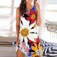 thumbnail image 1 of Robes d'Été Robe Femmes Décontractée Été en Vrac Imprimé Floral Réservoir Robe Creuse Plage Robe Sans Manches Rose XXL, 1 of 5