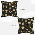 thumbnail image 7 of DouZhe Velvet Decorative Throw Pillow Covers Set of 2, Soft Square Cushion Cover with Invisible Zipper Ancient Warriors Knight Armor Printing, 16"x16", 7 of 7