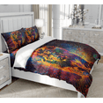 thumbnail image 3 of DOJLIO Colorful Lion Bedspread Cover Full Size Attacking Lion Duvet Cover Fierce Lion Bedroom Decorative Comforter Cover Set Rustic Style with 1 Comforter Cover 2 Pillowcases, 3 of 5