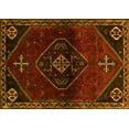 thumbnail image 1 of Ahgly Company Machine Washable Indoor Rectangle Persian Yellow Traditional Area Rugs, 5' x 8', 1 of 4