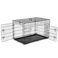 thumbnail image 6 of JOINSUN Dog Crate with Leak Proof Divider,Collapsible,Double Door Wire Dog Crate,42 Inch, 6 of 9