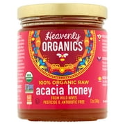 Heavenly Organics 100% Organic Raw Acacia Honey, 12 oz, 6 pack