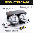 thumbnail image 3 of LED 4" Inch Fog Lights Angel Eyes Turn Signal For Jeep Grand Cherokee 2011-2013, 3 of 5