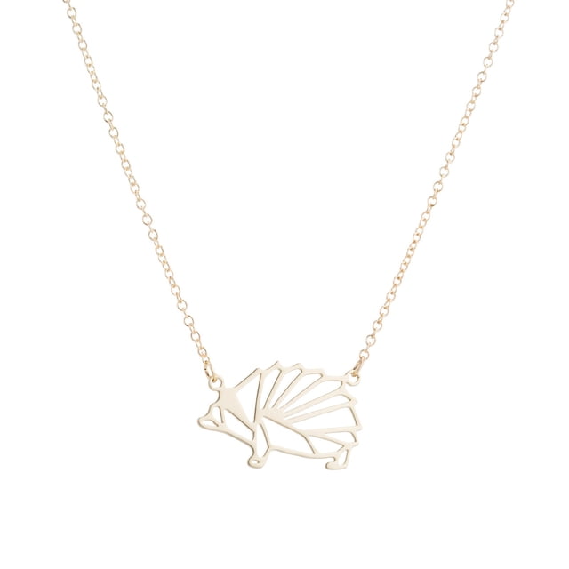 Collar para mujer, joyería para mujer, collar de joyería para mujer, cadena con colgante de erizo hueco, collar con alfabeto para novia