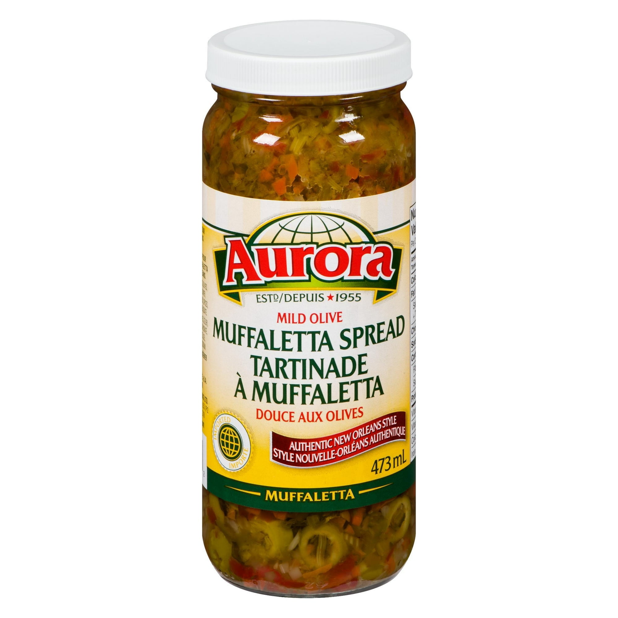 Aurora Mild Olive Muffaletta Spread, 473 ML