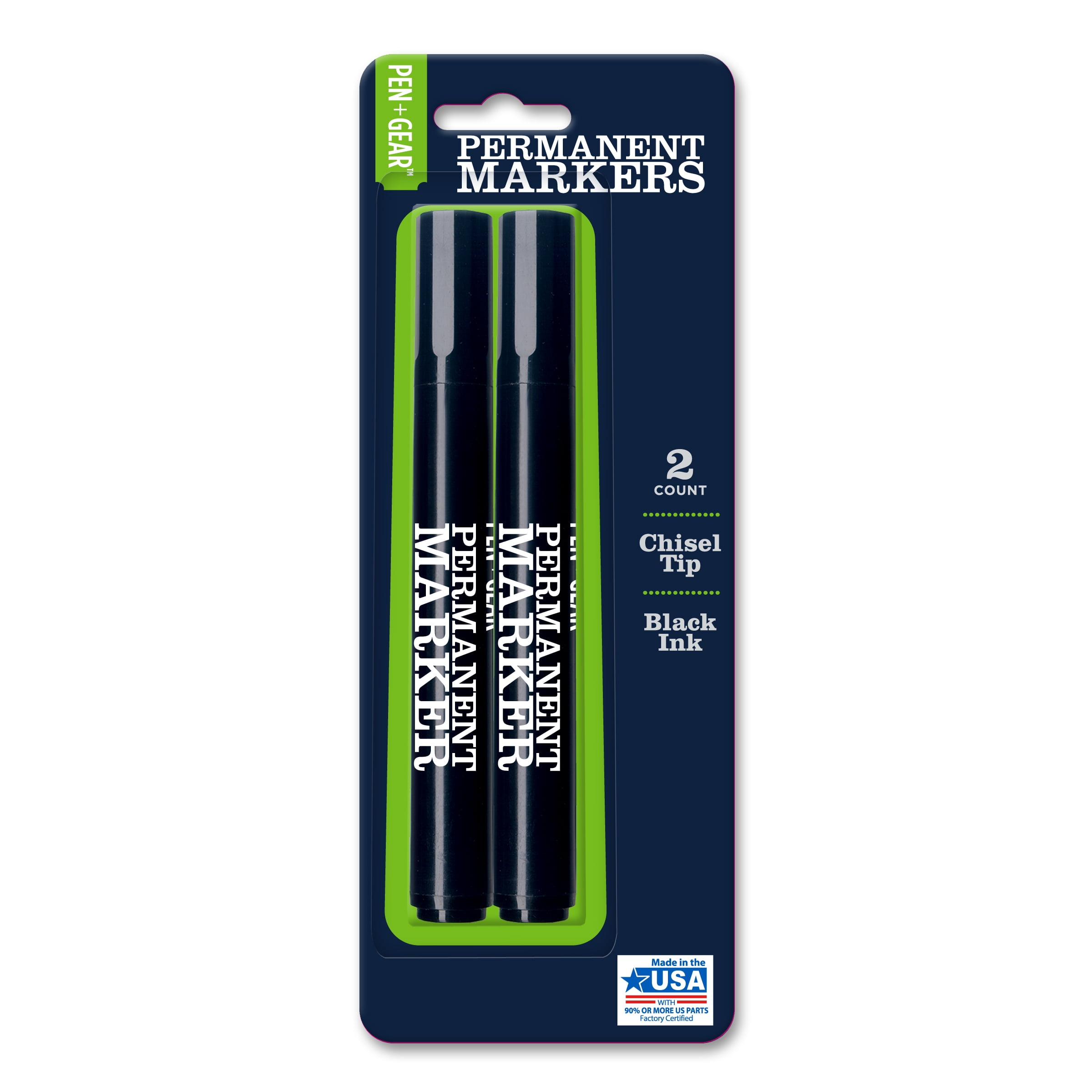 Pen Gear 2ct Permanent Markers Black Walmart Inventory Checker Brickseek