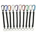 thumbnail image 1 of Anti-lost Rope Retractable Elastic with Keyring Carabiner Multifunctional Anti-theft TPU Coiled Spring Fishing Anti-lost Safety Lanyard Outdoor Supplies, 1 of 7