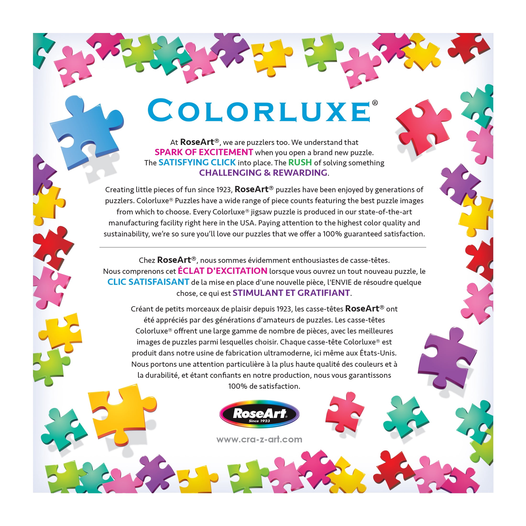 RoseArt Colorluxe 500-Cat Party Adult Interlocking Puzzle