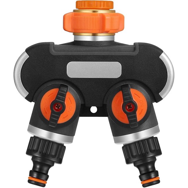 Dispensador de rociadores de 2 vías, separador de manguera de rociadores, conexión de manguera de rociadores, flujo de agua ajustable, ideal para grifo exterior Banban ZefeiWu 8390606381965