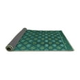 thumbnail image 2 of Ahgly Company Indoor Square Abstract Turquoise Blue Modern Area Rugs, 7' Square, 2 of 4