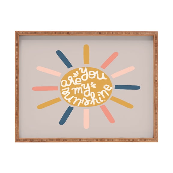 Society6 You Are My Sunny Sunshine by Hello Twiggs Rectangular Bamboo Tray