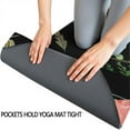 thumbnail image 3 of Red Mushroom Snail Black Pattern Hot Yoga Mat Towel Non Slip for Hot Yoga - Quick-Drying Yoga Mat Cover with 4 Corner Pockets with Travel Bag - Hot Yoga Towel Non Slip 70"x26", 3 of 6