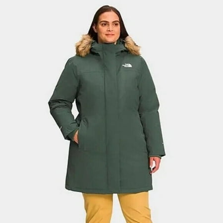 The North Face Arctic NF0A7WMLNYC Parka Jacket Women Thyme Green Full Zip APP456 (Plus,2X,Green)